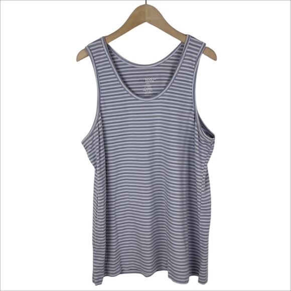 AnyBody Purple and Gray Striped Tank Top Sleeveless Top Size Large - Picture 1 of 4